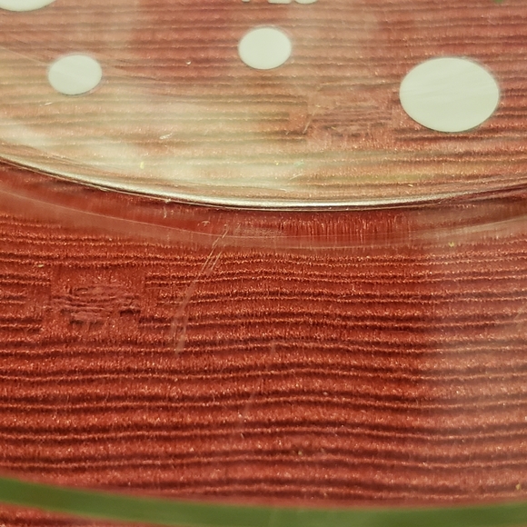 Vtg Dinner Plate Clear Glass Reindeer Holiday Tree - Picture 4 of 5